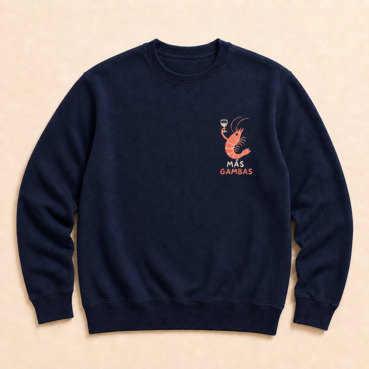 Ilustración de Sudadera Menos Drama, Más Gambas
