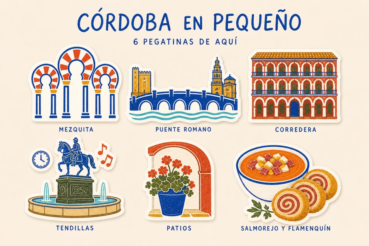 Ilustración de Pack de Pegatinas de Córdoba