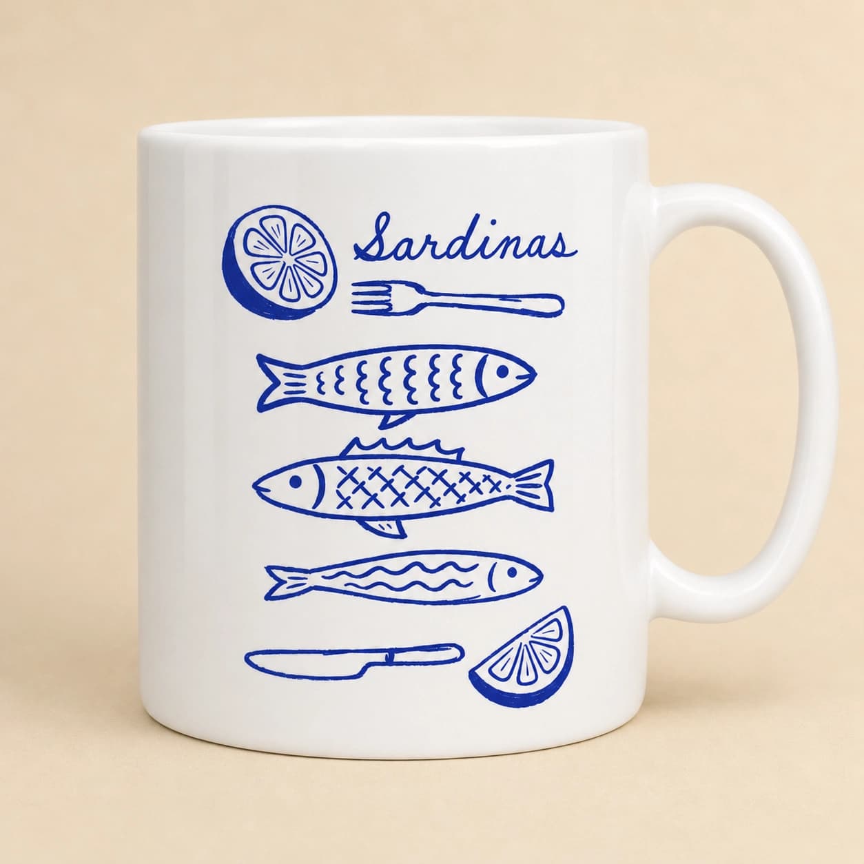 Ilustración de Taza Sardinas