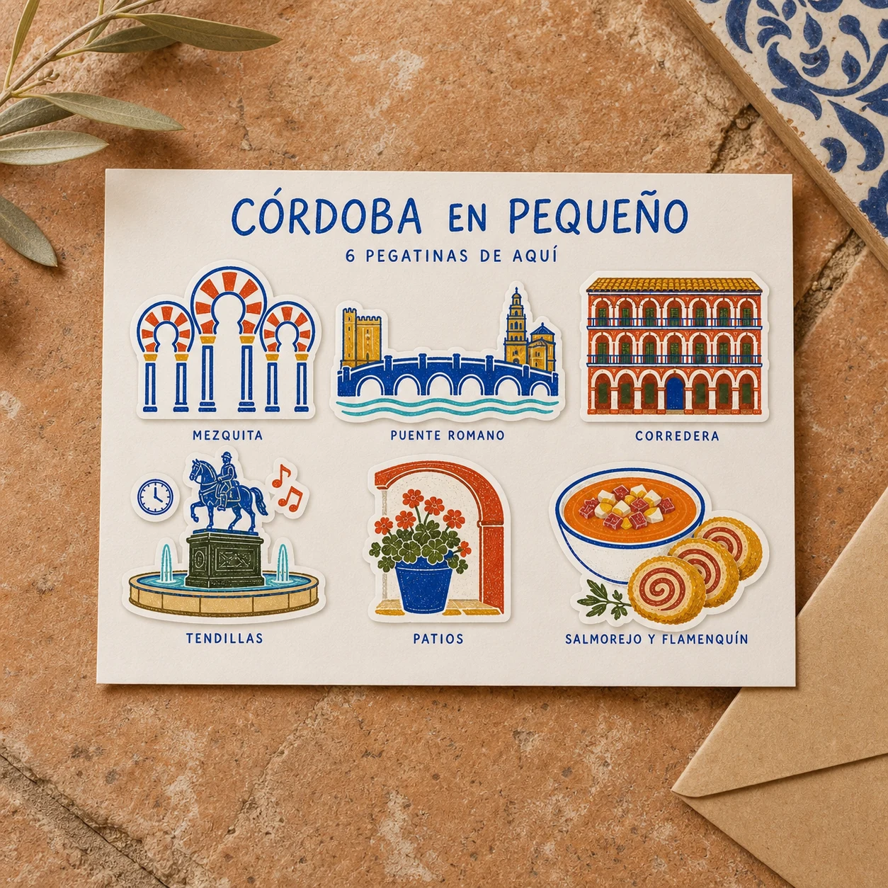 Ilustración de Pack de Pegatinas de Córdoba